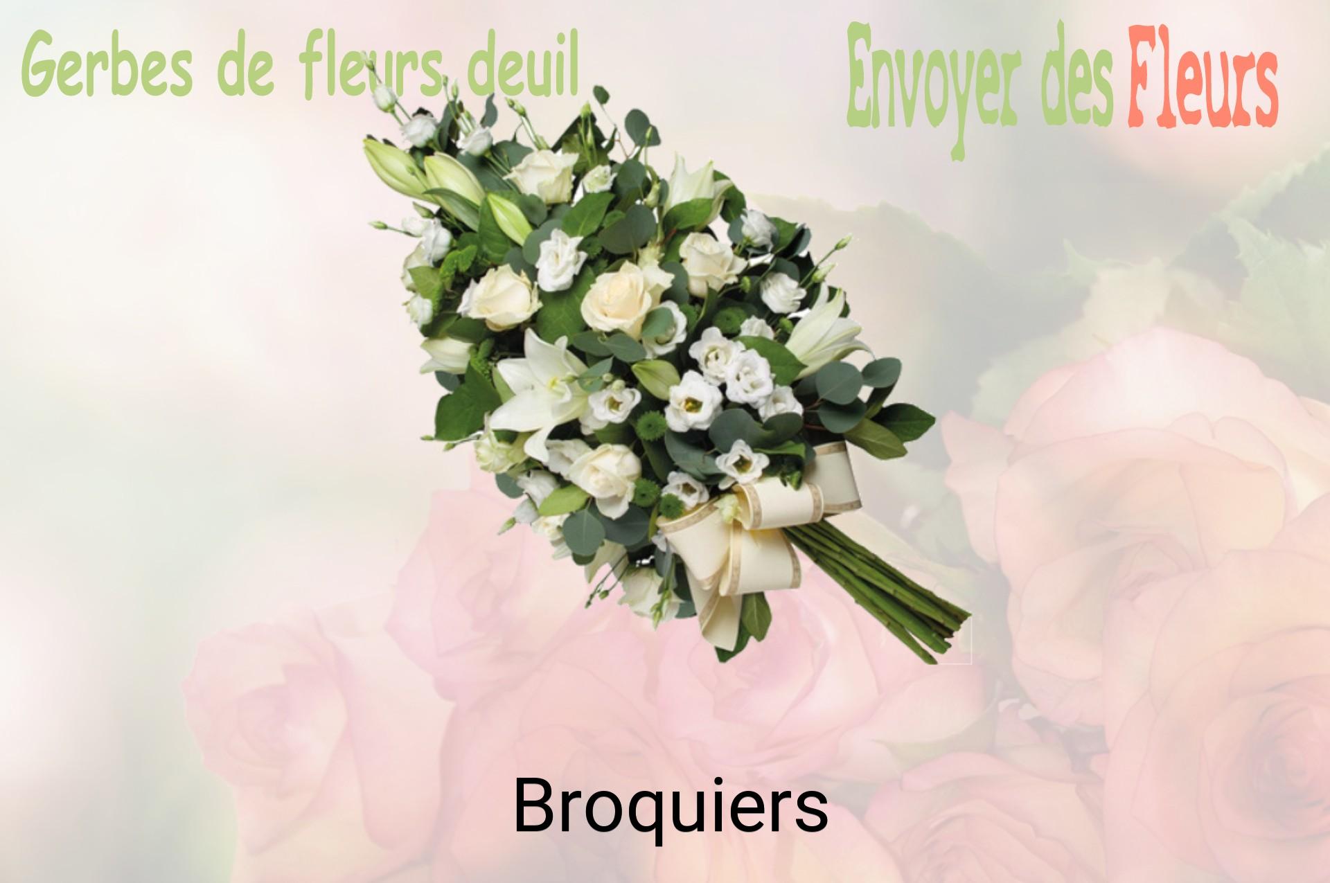 Gerbe de fleurs de deuil livrée à Broquiers